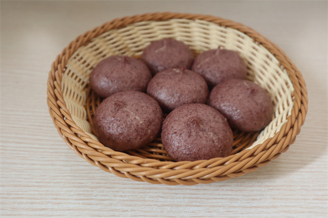 黑米豆沙包